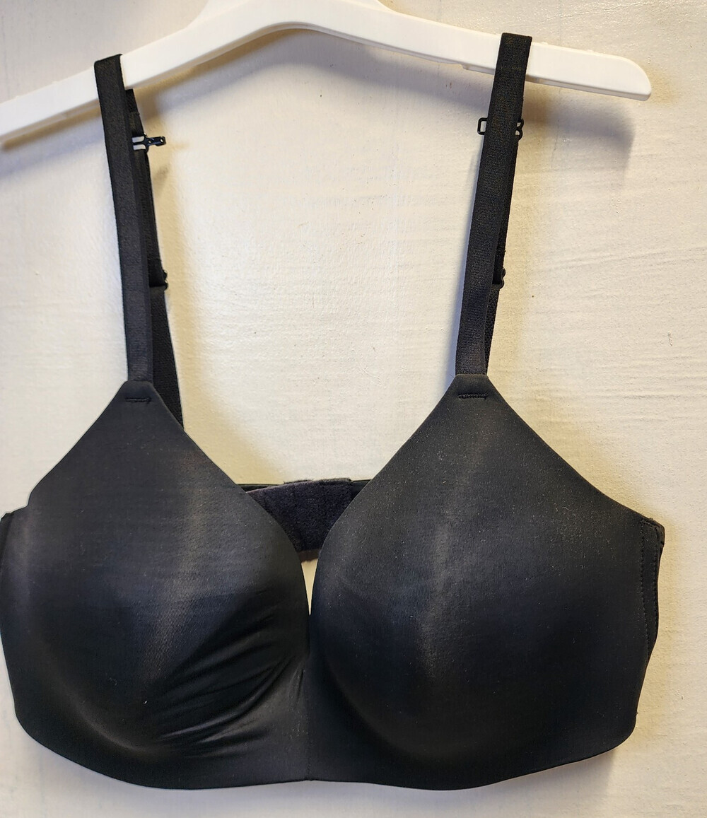 NWOT Auden Women's Black Wireless Lightly Line Bra Adjustable Straps Size 36D - Picture 2 of 5